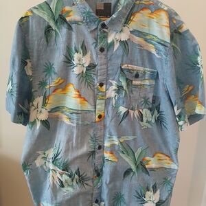 O'Neill Blue Tropical Print Men's Shirt